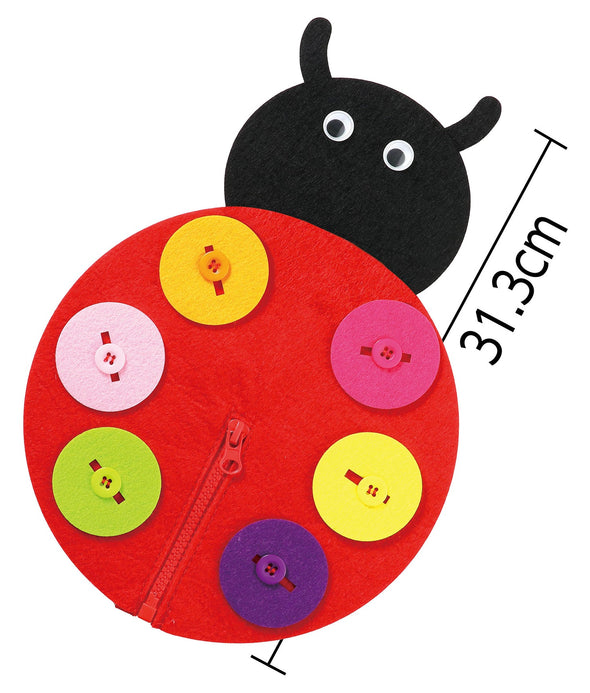 Button and fastener play ladybug01