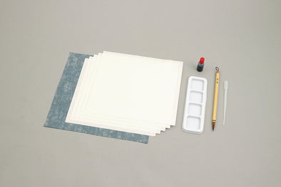 Ink painting personal set with coloring brush and display mount01