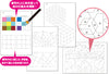 Color mixing card learning set Geometric design edition 4 types set01