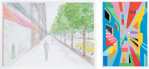 One point perspective sheet B3 (set of 10)01