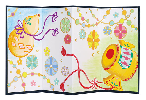 White folding screen (four songs)01