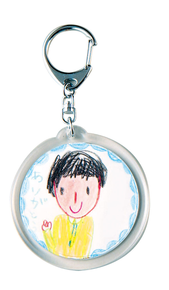 Hamepachi-kun key holder round shape02