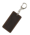 Art glass key holder with leather (rectangle)01