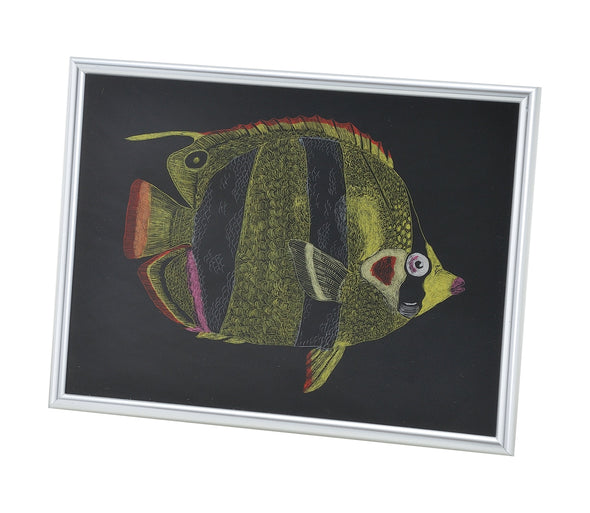 Acrylic art glass metallic frame set small01
