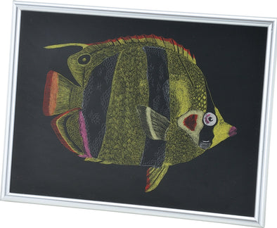 Acrylic art glass metallic frame set large01