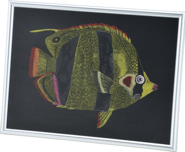Acrylic art glass metallic frame set large01