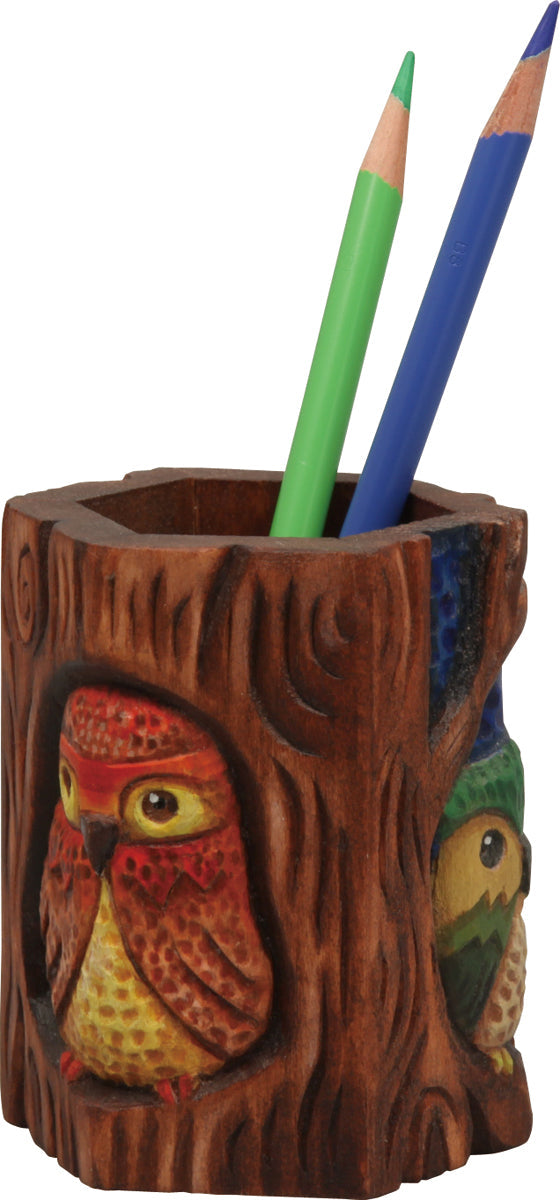 Wooden hexagonal pencil holder (unassembled)01
