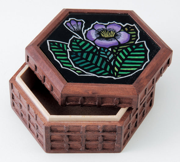 Multibox hexagonal box with art glass01