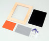 Art glass carved wood frame set large01