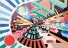 One point perspective sand painting set01