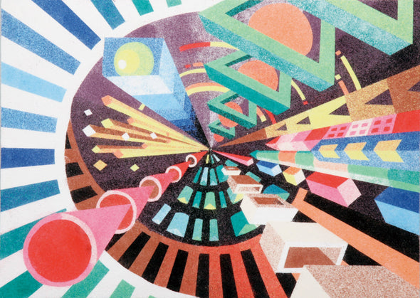 One point perspective sand painting set01