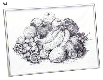 Pointillism frame A4 with pen01