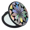 Raden carving compact mirror black01