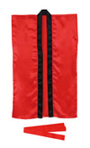 Soft satin long happy S red (with headband)01