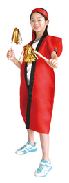 Soft satin long happy S red (with headband)01
