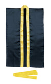 Soft satin long happy S black/gold collar (with headband)01