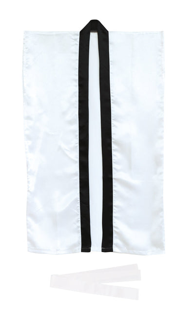 Soft satin long happy L white (with headband)01