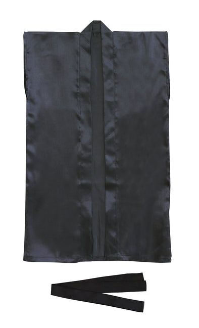 Soft satin long happy L black (with headband)01