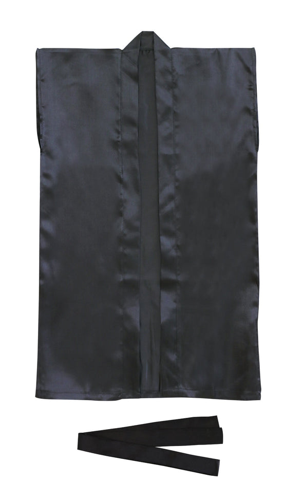 Soft satin long happy L black (with headband)01