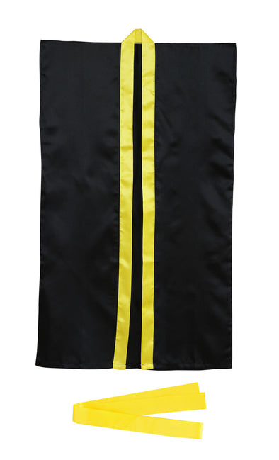 Soft satin long hip L black/yellow collar (with headband)01