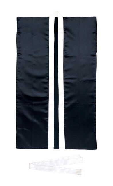 Soft satin long hip L black/silver collar (with headband)01