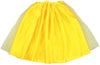 Satin frilly skirt yellow01