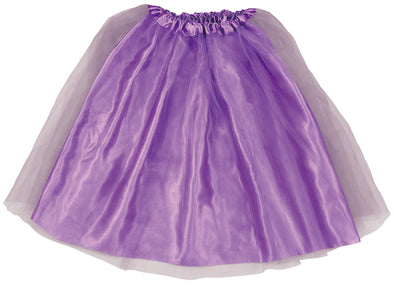 Satin frilly skirt purple01