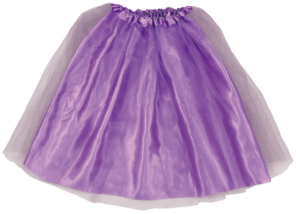 Satin frilly skirt purple01