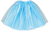 Satin frilly skirt blue01