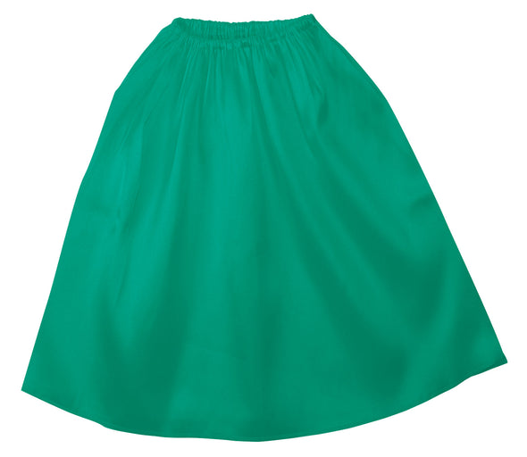 Soft satin jacket/skirt straight green01