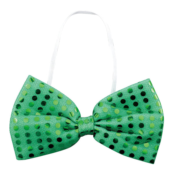Costume set (glitter butterfly neck tie green, glitter hat black)03