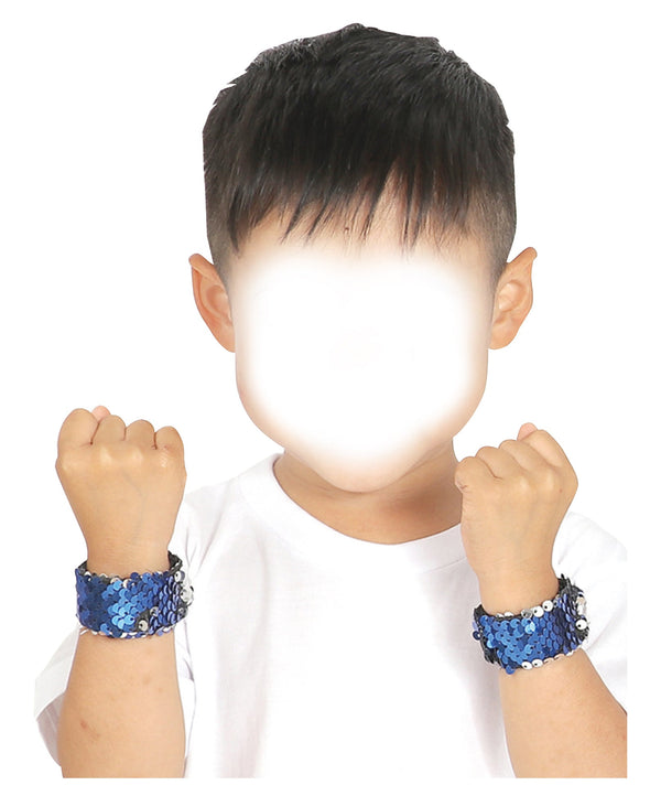 Sequin list band blue & silver01
