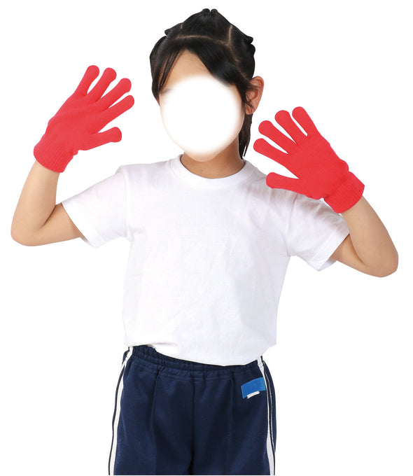 Colored growth gloves large red01