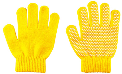 Colored stretchy gloves with anti-slip yellow01