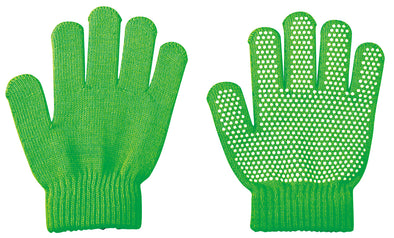 Colored stretchy gloves with anti-slip fluorescent green01
