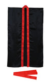 Soft satin long happy J black/red collar (with headband)01