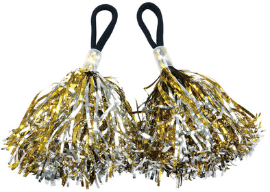 Hand free pompon small gold silver01