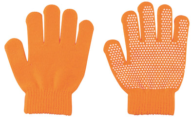 Colored stretchy gloves with anti-slip fluorescent orange01