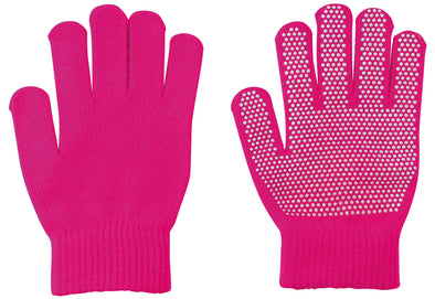 Colored stretchy gloves, large, non-slip, fluorescent pink01