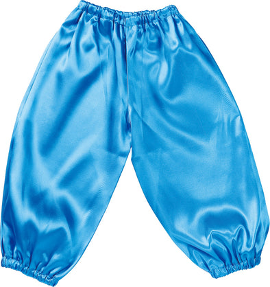 Soft satin salle pants J size blue01