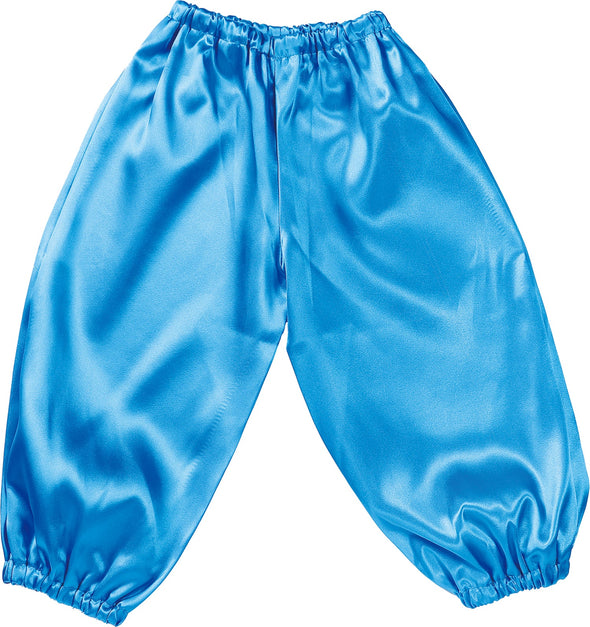 Soft satin salle pants J size blue01