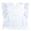 Soft satin fluffy shirt white01