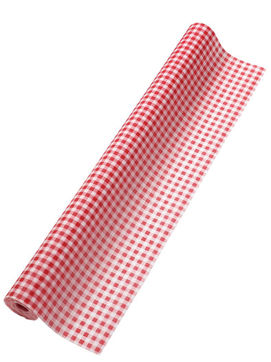 Colored non-woven fabric 10m roll Gingam check red01