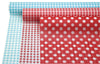 Colored non-woven fabric 10m roll Gingam check red02