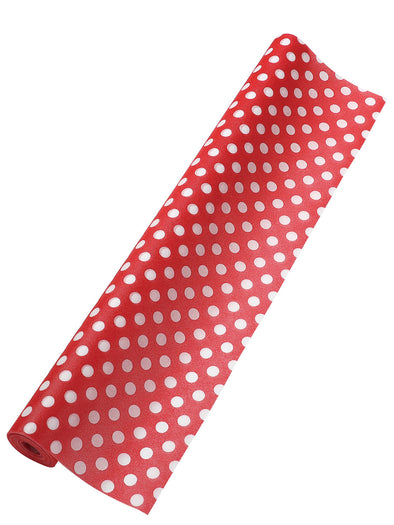 Color non-woven fabric 10m roll polka dot red01
