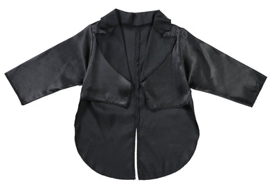 Soft satin jacket black01