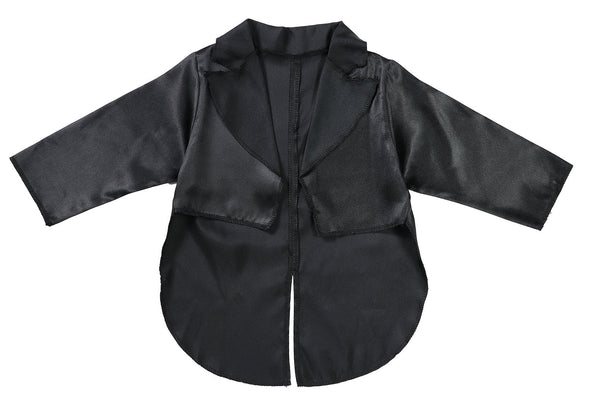 Soft satin jacket black01