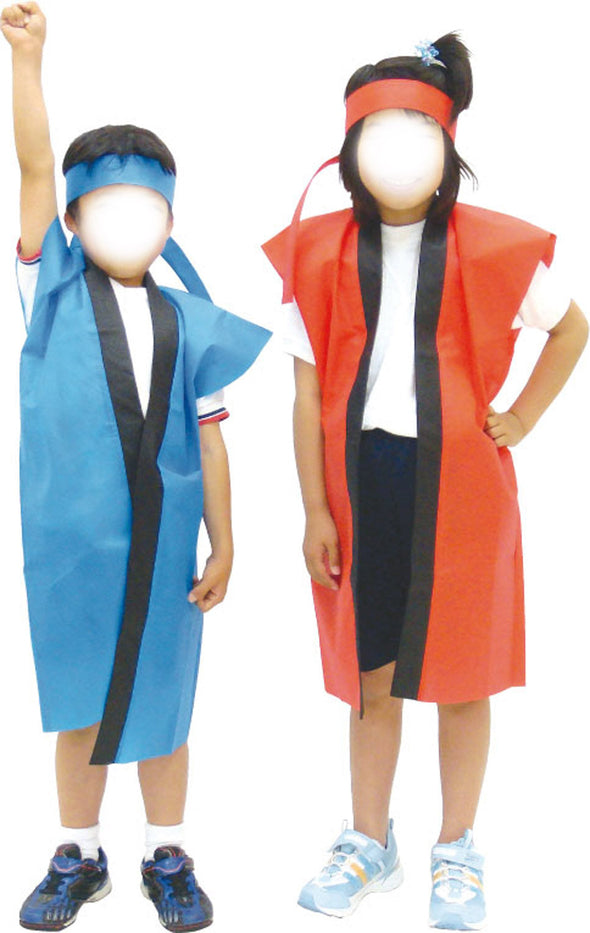 Long happy non-woven fabric black (red collar) S (with headband)01