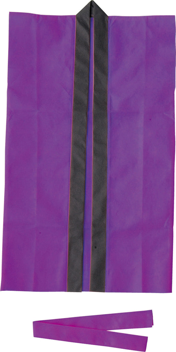 Long happy non-woven fabric purple J (with headband)01