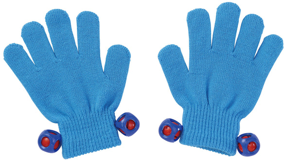 Colored stretchy gloves with bell, blue01